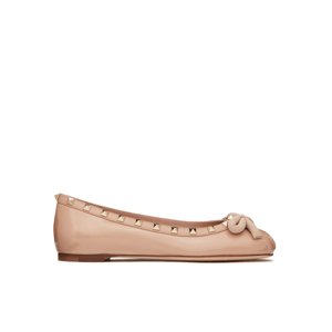 Valentino Garavani Rockstud Patent Leather Ballerina Rose Cannelle 3W2S0Hq5Vnw Gf9