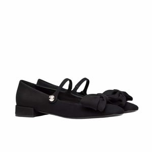 Valentino Garavani Bowjane Mary Jane Ballerina In Black 5W0S0Ki3Jiv 0No