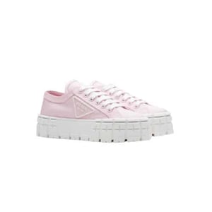 Prada Double Wheel Nylon Gabardine Sneaker Light Pink 1E260M3Lfxf0E18F050