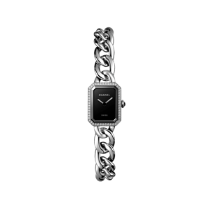 Chanel Première Gourmette Chain Watch Black Dial
