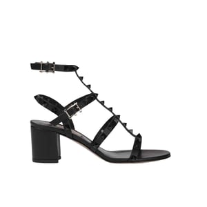 Valentino Garavani Rockstud Leather Sandals Black