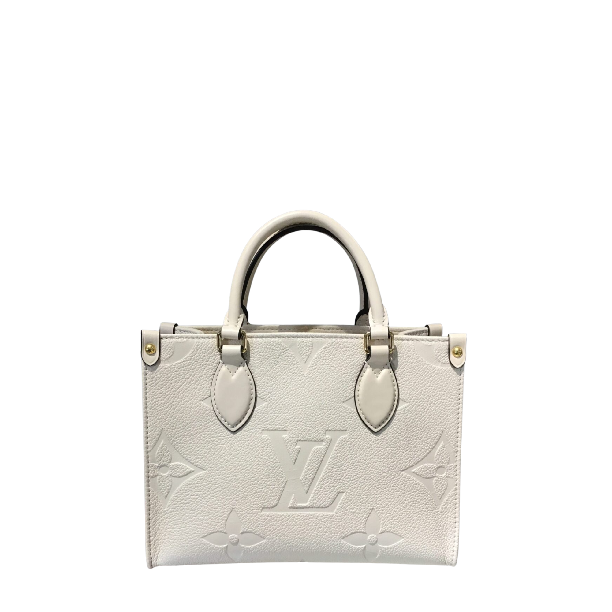 Louis Vuitton On The Go MM Monogram Medium Tote Bag White 35cm