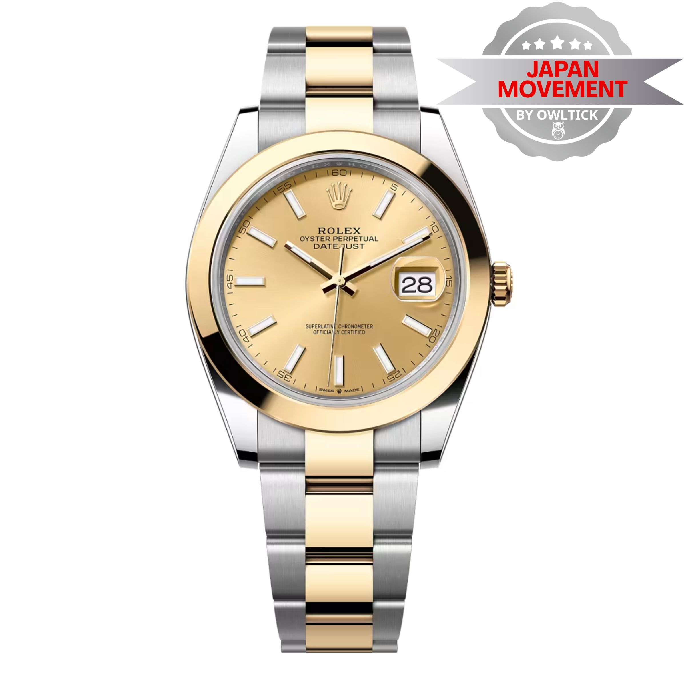 [Superclone] Rolex Datejust 41mm Champagne-Colour Dial Smooth Oyster 126303