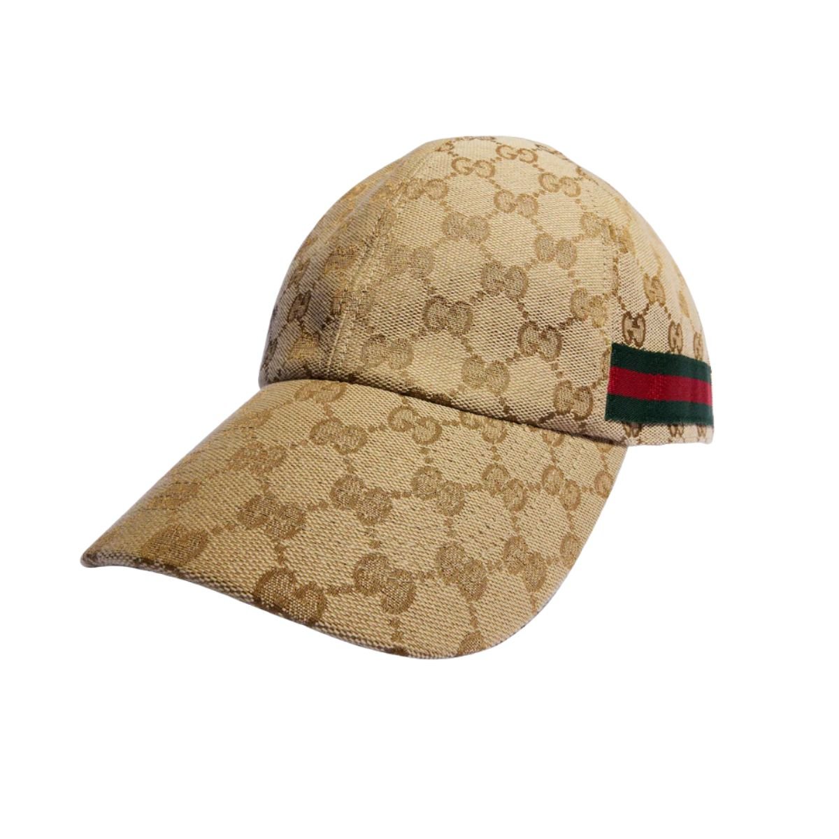 Gucci GG Baseball Hat With Web Sand And Dark Brown 872632 4HBJO 9666