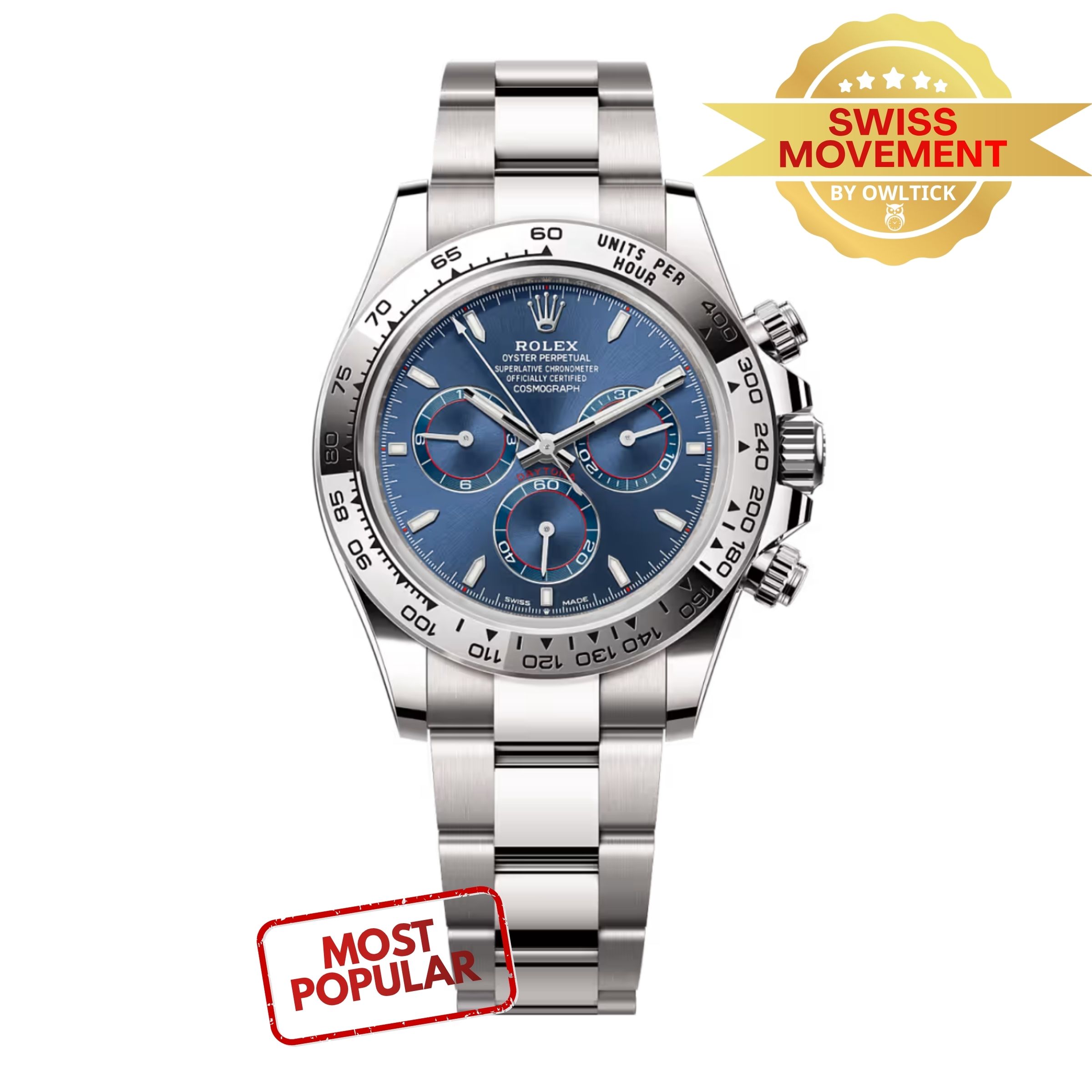 [Super Clone] Rolex Daytona 40mm Bright Blue Dial Oyster 126509 