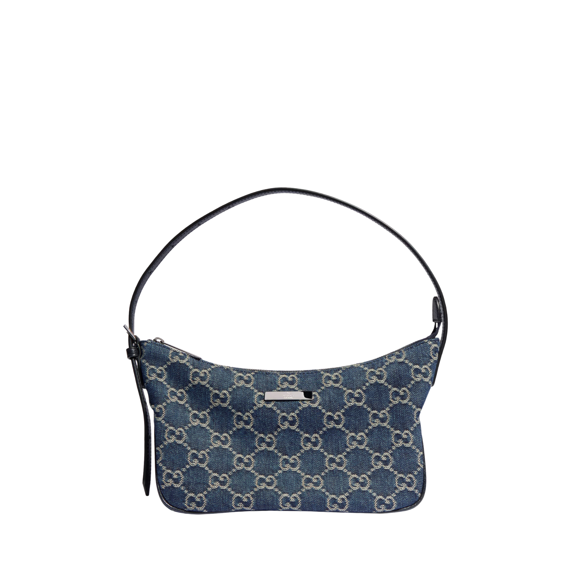 Gucci Lady Lunetta Small Shoulder Bag Dark Blue GG Denim 874743 22cm/8.7in