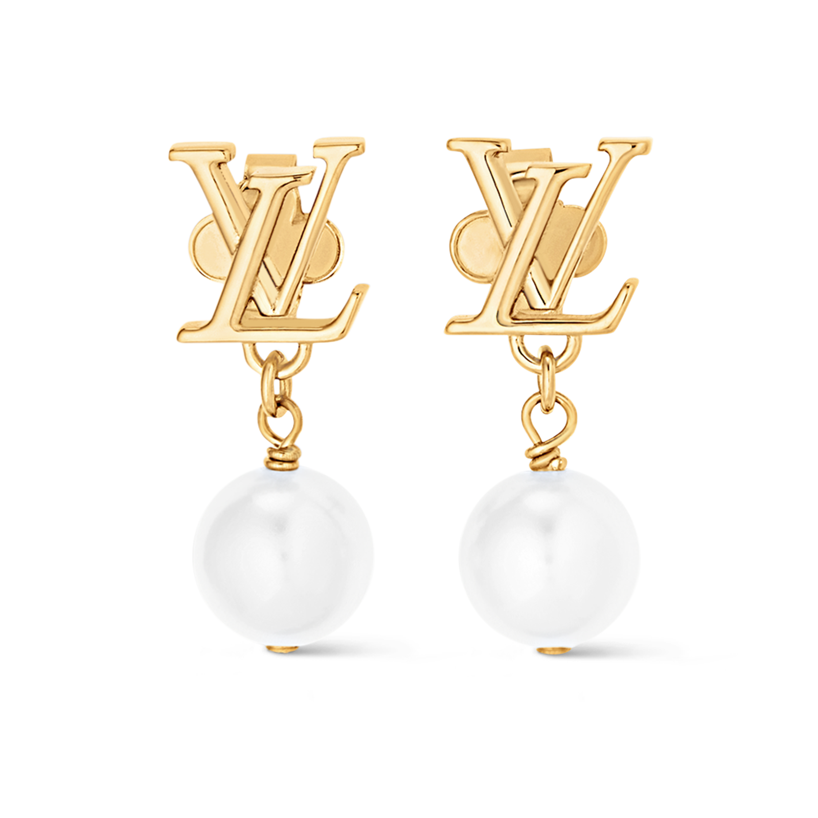 Louis Vuitton LV Iconic Louisa Earrings Gold-toned M01585